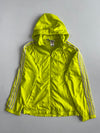 Adidas | Neon Yellow Three Stripe Hooded Windbreaker (M)