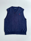 Polo Ralph Lauren Pima Cotton V-Neck Sweater Vest – Navy (M)