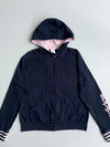 Adidas Navy Pink Linear Logo Zip-Up Hoodie  Size S (women's)