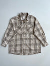 ONLY Plaid Flannel Overshirt Shacket – Beige/Grey (L)