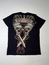 Christian Audigier Skull Wings Rhinestone Graphic T-Shirt (XL/2XL)
