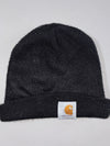 Vintage Carhartt Black Cuffed Knit Beanie (H:10.5 inches/W:19 inches )