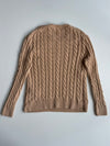 Polo Ralph Lauren Beige Cable Knit Crewneck Sweater (M)