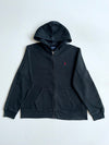Polo Ralph Lauren Black Zip-Up Hoodie – Red Pony Logo (L)