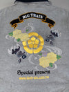 Big Train Osaka Japanese Graphic Long Sleeve Polo Shirt – Grey (L)