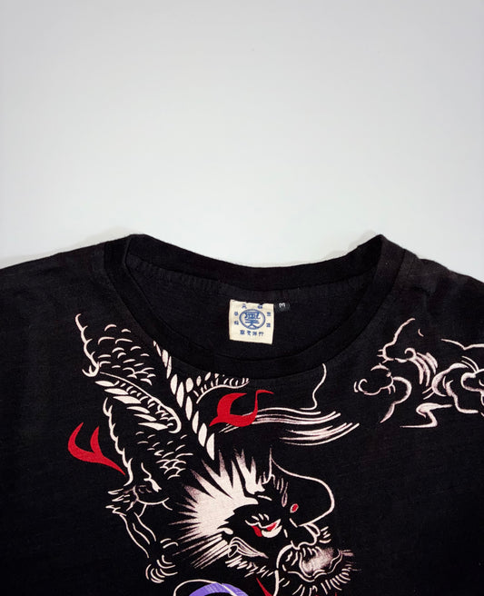 Japanese Dragon Graphic T-Shirt – Black (M)