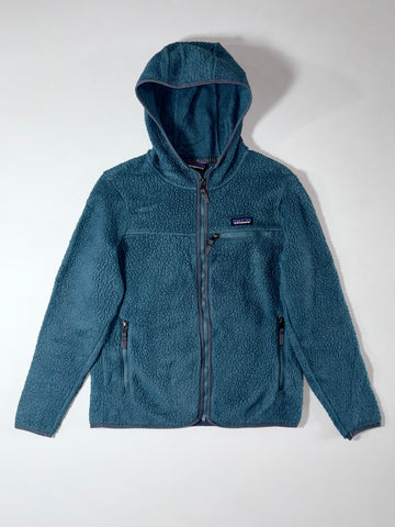 Patagonia Sherpa Fleece Full-Zip Hoodie – Blue Made in Sri Lanka (S)