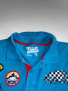 Roots Canada Patchwork Beaver Polo Teal Blue (M)