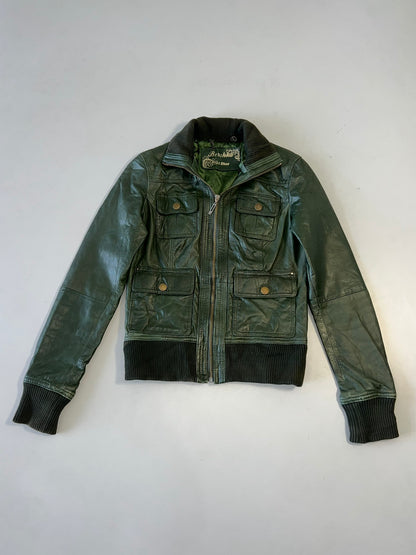 !                                                                                                                                                                                        Bershka Otiginal Leather Jacket (RARE) (XS)