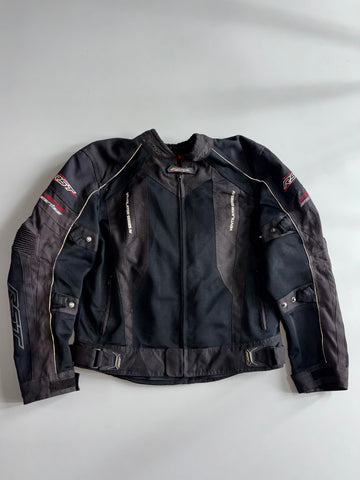 RST Ventilator Series IV Textile Motorcycle Jacket – Black Mesh Armored Riding Jacket (Back paded) (M)