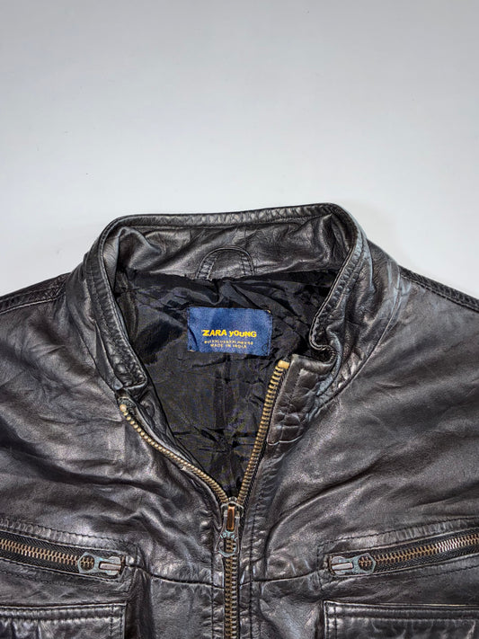 Zara Young Premium Original Leather Jacket (L)