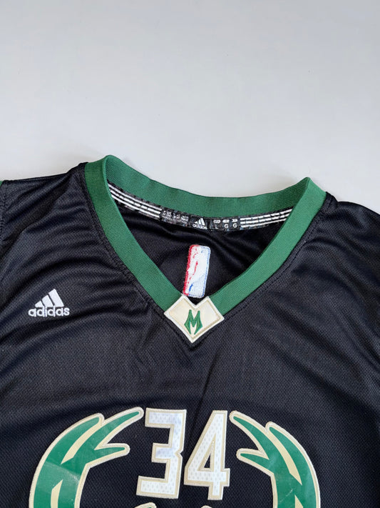 Adidas NBA Milwaukee Bucks Giannis Antetokounmpo #34 Swingman Jersey (L)