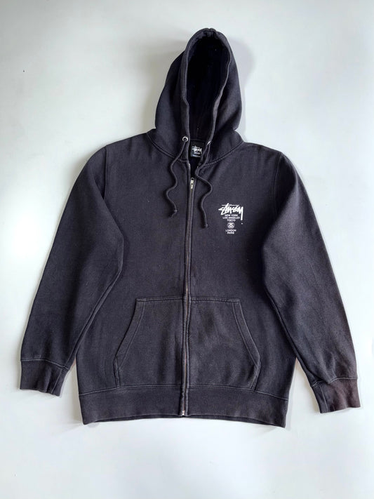 Vintage Stussy Premium Zip-Up Hooded Jacket (M)