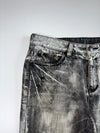 Big Train Japan — Acid Washed Skull & Flame Embroidery Denim Jeans (W:36|L:43)