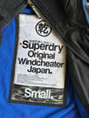Superdry Original Windcheater Black/Cobalt Fleece-Lined Jacket (S/M)
