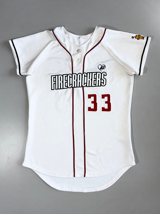 Firecrackers #33 Game-Used Softball Baseball Jersey (S)