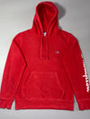 Champion Red Hoodie – Sleeve Script Logo | (M)