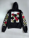 OFF-WHITE c/o Virgil Abloh | Diagonal Roses Zip-Up Hoodie Fully embroidered (M)