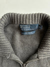 Polo by Ralph Lauren Grey Quarter-Zip Cotton Sweater (XL)