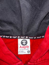 AAPE by A Bathing Ape | Red Black All Over Logo Sleeve Zip-Up Hoodie (M)