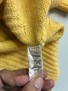Vintage Chemise Lacoste Yellow Textured Diamond Knit Sweater – Made in France (XL)