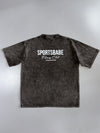 Sportsbabe Acid Wash Oversized T-Shirt Charcoal (L)