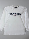 MLB New York Yankees Long Sleeve Tee – White (L)