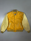Bagatelle Pour Hommes Yellow Leather Varsity Jacket (L)