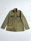 Egoist Olive Military Field Jacket with Beaded Pockets & Patches woman’s (S)