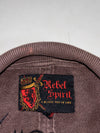 Rebel Spirit Military Zip Jacket with Embroidered Lion – Washed Brown (L)