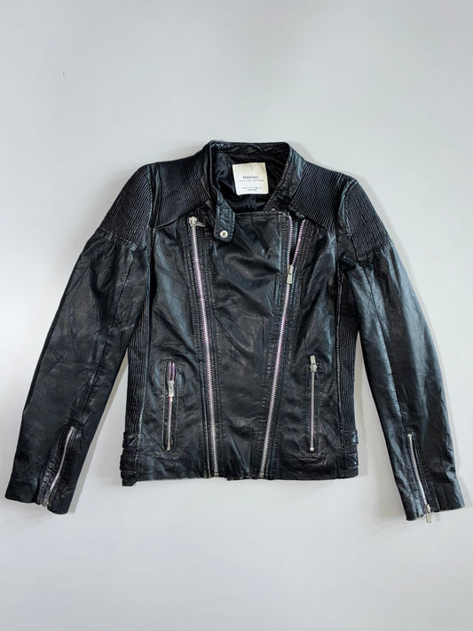 Mango Premium Original Leather Jacket (XS)