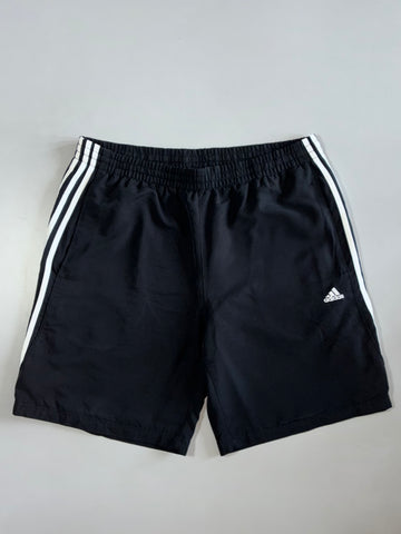 Adidas Black 3-Stripe Nylon Shorts (W:34|L:28)
