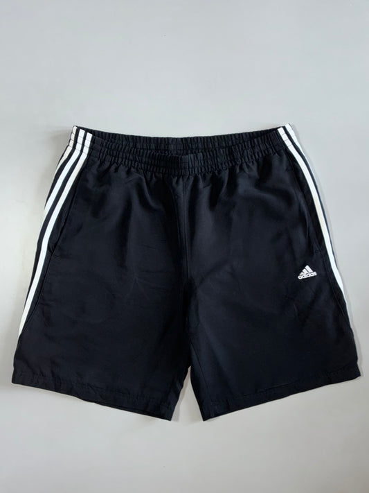 Adidas Black 3-Stripe Nylon Shorts (W:34|L:28)