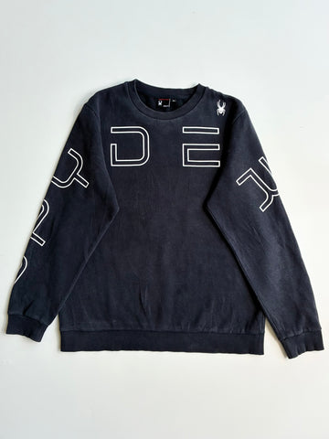 Spyder Spell-Out Black Crewneck Sweatshirt – (XL)