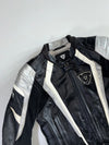 REV’IT! Black & Silver Genuine Leather Armoured Racing Jacket Padded (M)