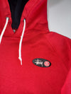 Vintage Stussy Made In USA Colourblock Red Navy Hoodie Oval Logo  (M)