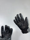 BLH Black Leather Motorcycle Racing Gloves (Protected)