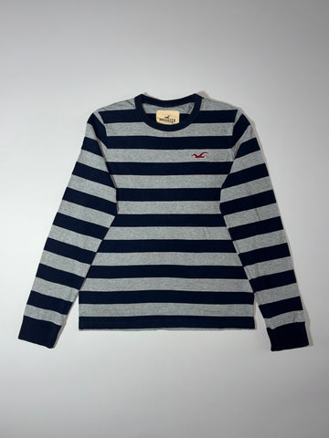 Hollister | Striped L/S Tee Navy/Grey (XL)