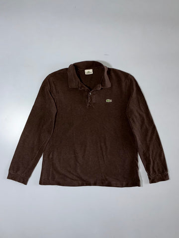 Lacoste Long Sleeve Polo Shirt Brown (M)