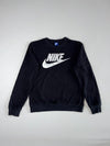 Nike Sportswear Big Swoosh Logo Crewneck Sweatshirt — Black / White (S)