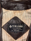 Ye Sol Leather Itaewon Seoul Dark Brown Leather Utility Vest, 4 Pockets, (S)