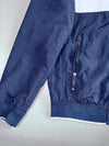 Tommy Hilfiger Water Wind Resistant Flag Patch Navy Red White Colorblock Mesh-Lined Full-Zip Windbreaker Jacket (L/Xl)