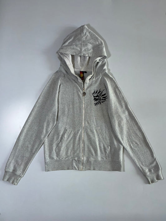 Oniarai Skull Graphic Zip Hoodie (Double Hood) (M)