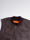 Red Kap | Vintage Made in USA Brown Quilted Work Vest "Bill" Embroidered (2XL)