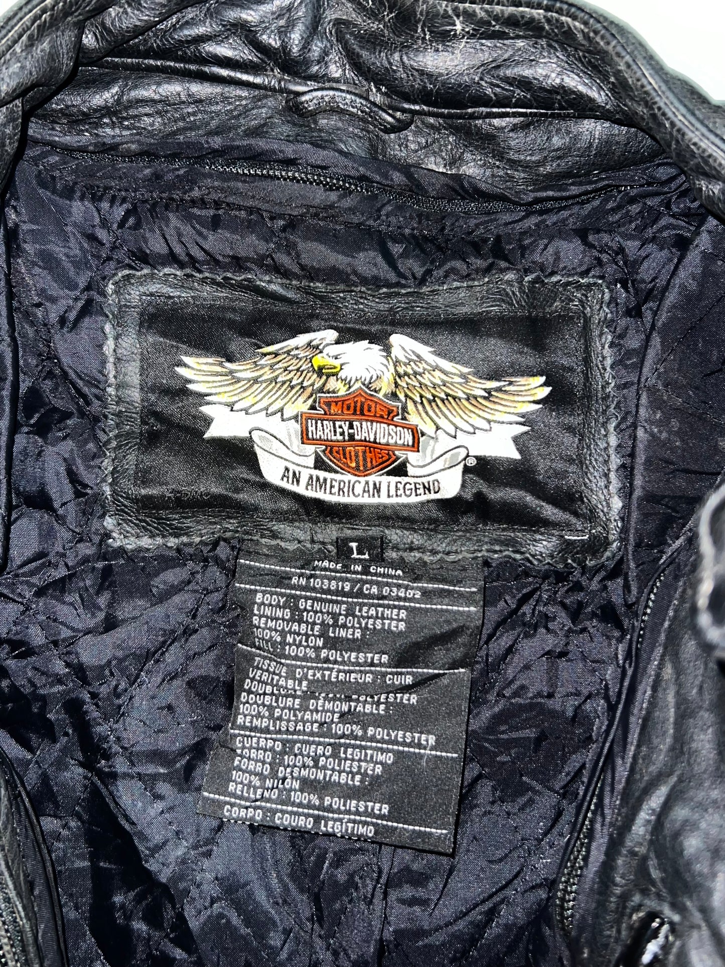 !                                                                                                                                                                                            Harley Davidson Original  (VERY RARE) Original LeatherJacket (M/L)