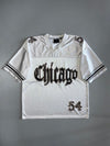 Reve Jeans “Chicago” #54 Old English Mesh Football Jersey White (2XL)
