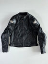 Dainese Stealth Black Genuine Leather Armoured Moto Racing Jacket PADDED (Back Hump) (M)