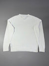 Tommy Hilfiger Premium Cotton V-Neck Sweater – White (L)