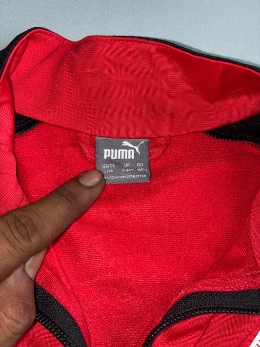 Puma ESSOR Football Track Jacket | Red Black | Garage Briez | (XS/S)