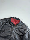 Vintage Harro Black Leather Cropped Racing Jacket (S)